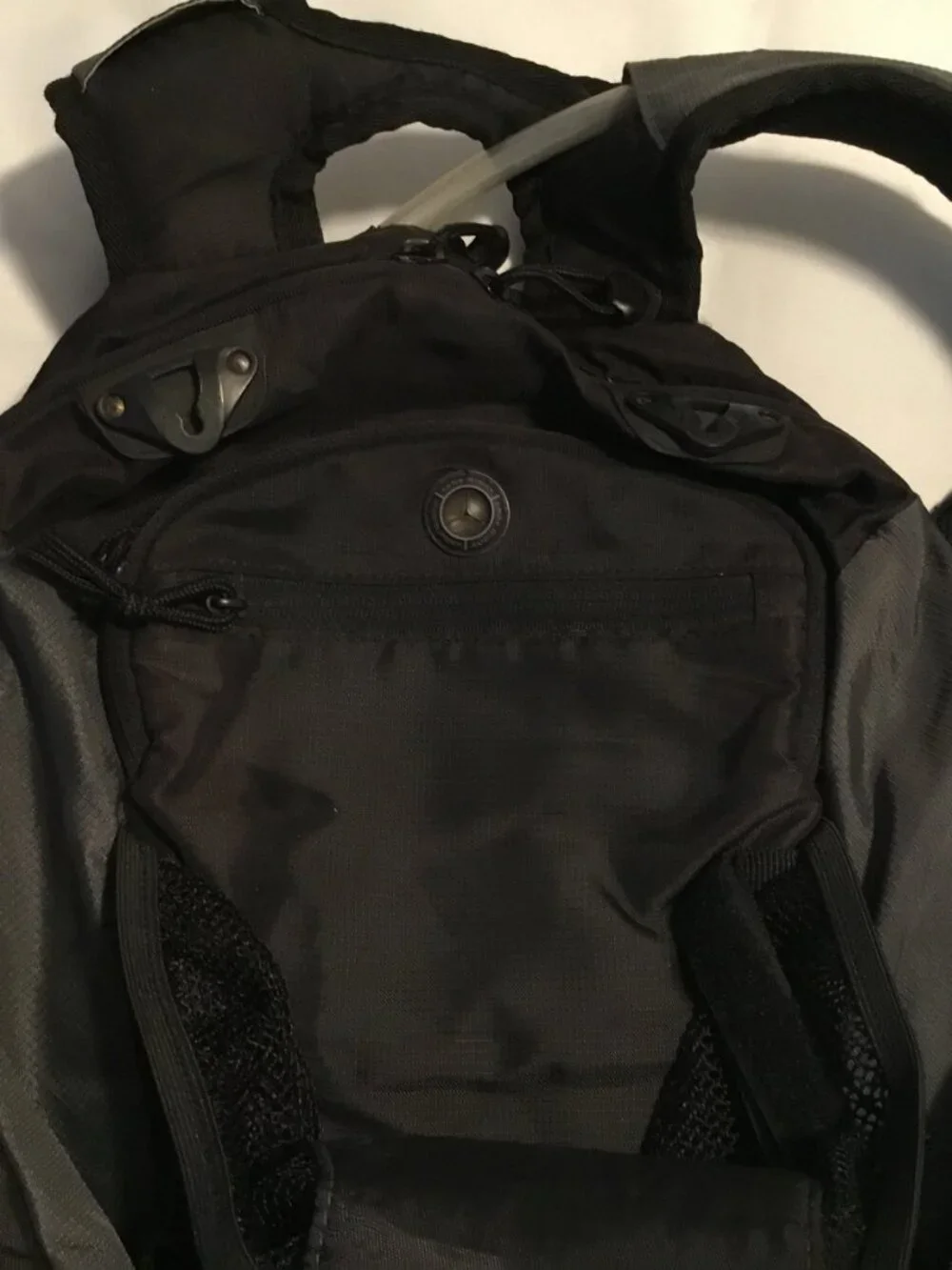 Fox Racing Motocross Large Backpack Black Grey Padded Straps Rubber Logo